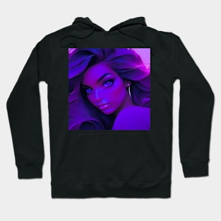 Beautiful girl in purple aesthetic Hoodie